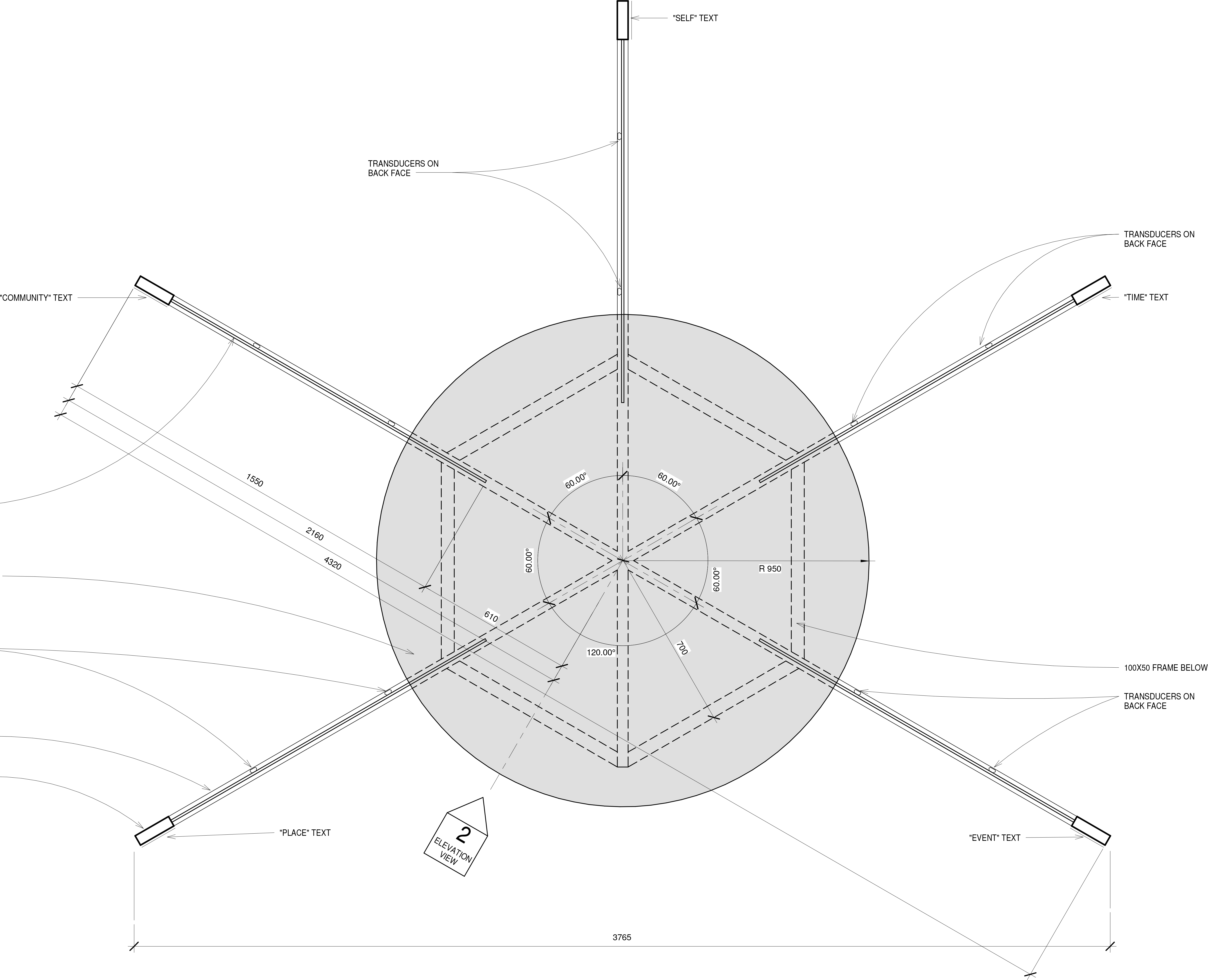 floor plan showing the different layers of sound